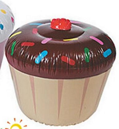 Inflatable Ice Cream Cupcakes Swimming Pool Cake Float Summer Water Toys: brown