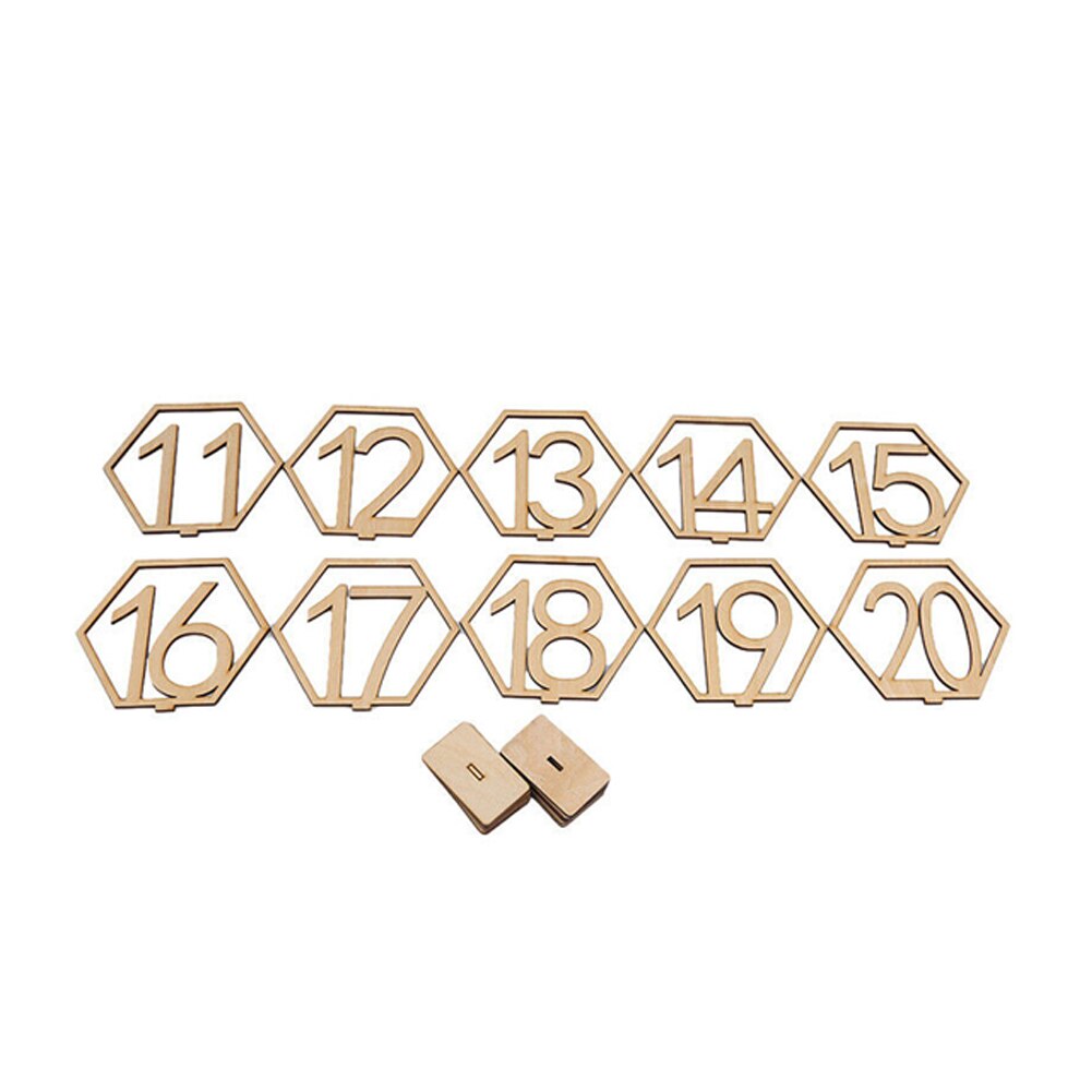 1-10/11-20 Numbers Wooden Table Numbers Rustic Wedding Engagement Seat Numbers Sign Wood Signs Wedding Hexagon Table Number