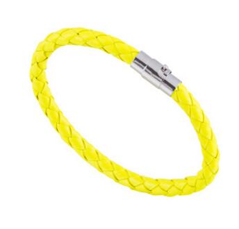 BASEHOME nowy 13 kolor plecione skórzane bransoletki mężczyźni kobiety zapięcie miedziane bransoletki męskie bransoletki prezent biżuteria: light yellow