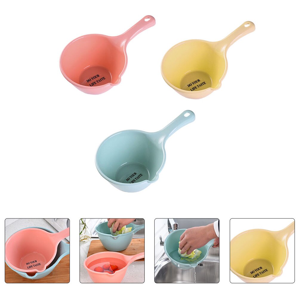 3pcs Water Scoop Kitchen Water Ladle Plastic Ladle Spoons Kitchen Ladles Home Supplies