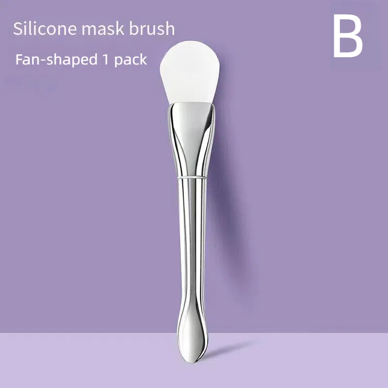 Sminkeverktøy multifunksjonell silikon ansiktsmaskebørste myk hår ansiktsbørste applikator for ansiktsmaske skjønnhetssalongbørster: Grønn