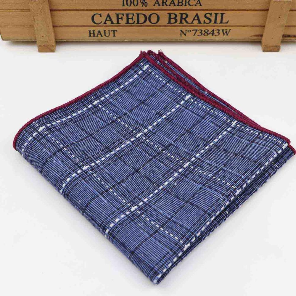 Striped Hankerchief Scarves Vintage Cotton Hankies Plaid Men's Pocket Square Handkerchiefs: 4