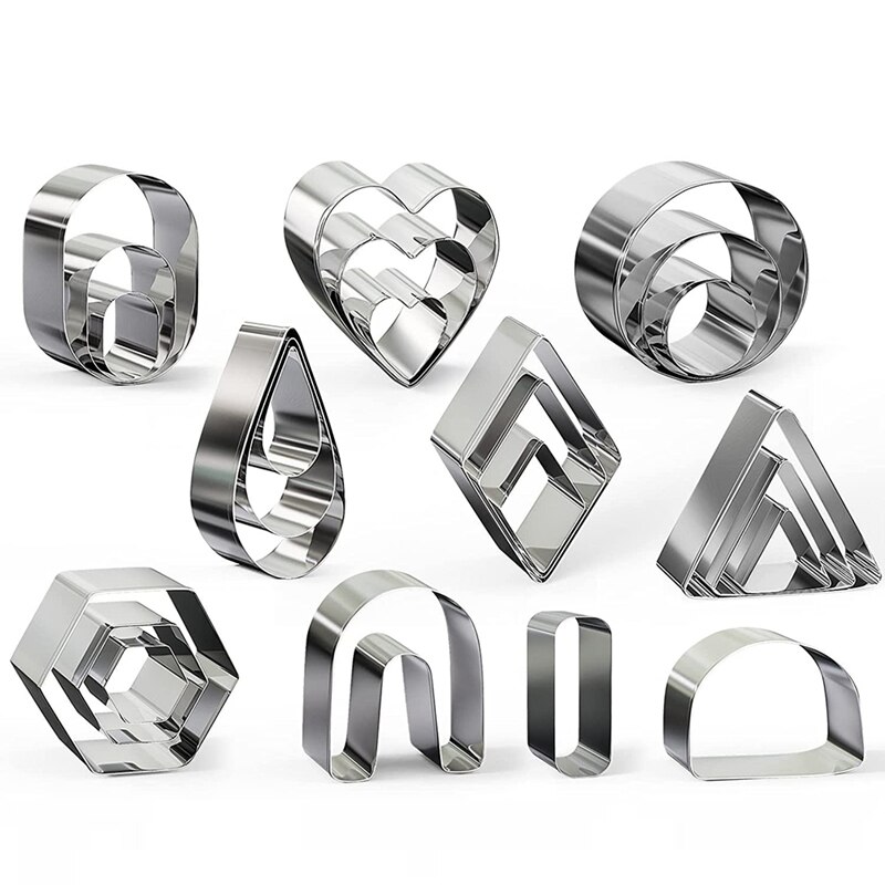 24Pcs Polymer Clay Cutters Polymer Clay Tool Kit Clay Earring Cutters For Polymer Clay Jewelry, Clay Earring Cutters