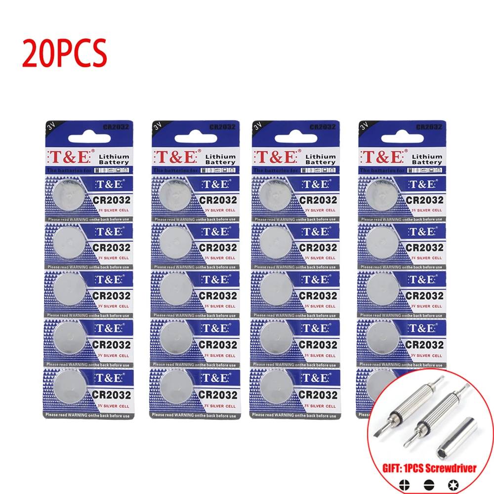 Original Lithium Button Coin Cell Bateria, relógio, calculadora, chave do carro, controle remoto, CR2032, DL2032, ECR2032, 230mAh, 2-50pcs: Azul