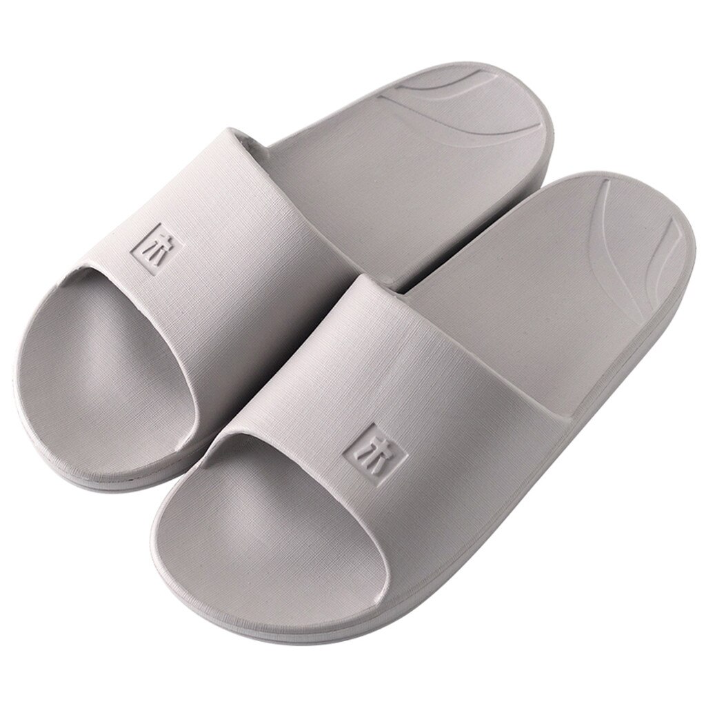 25 # Mannen Slippers Binnenshuis Slippers Solid Floor Familie Schoenen Mannelijke Zwembad Sandalen Badkamer Slippers Lichtgewicht Muilezels Strand Slides: Gray / 42