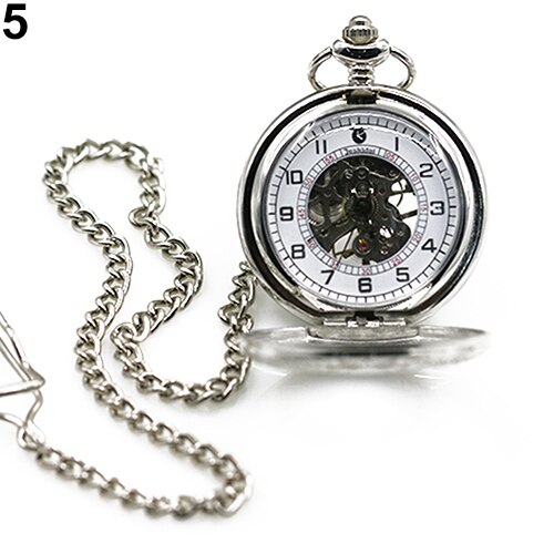 Unisex Vintage Arabische Cijfers Retro Stijl Bronzen Mechanische Pockets Horloge Romeinse Cijfers Quartz Ketting Zakken