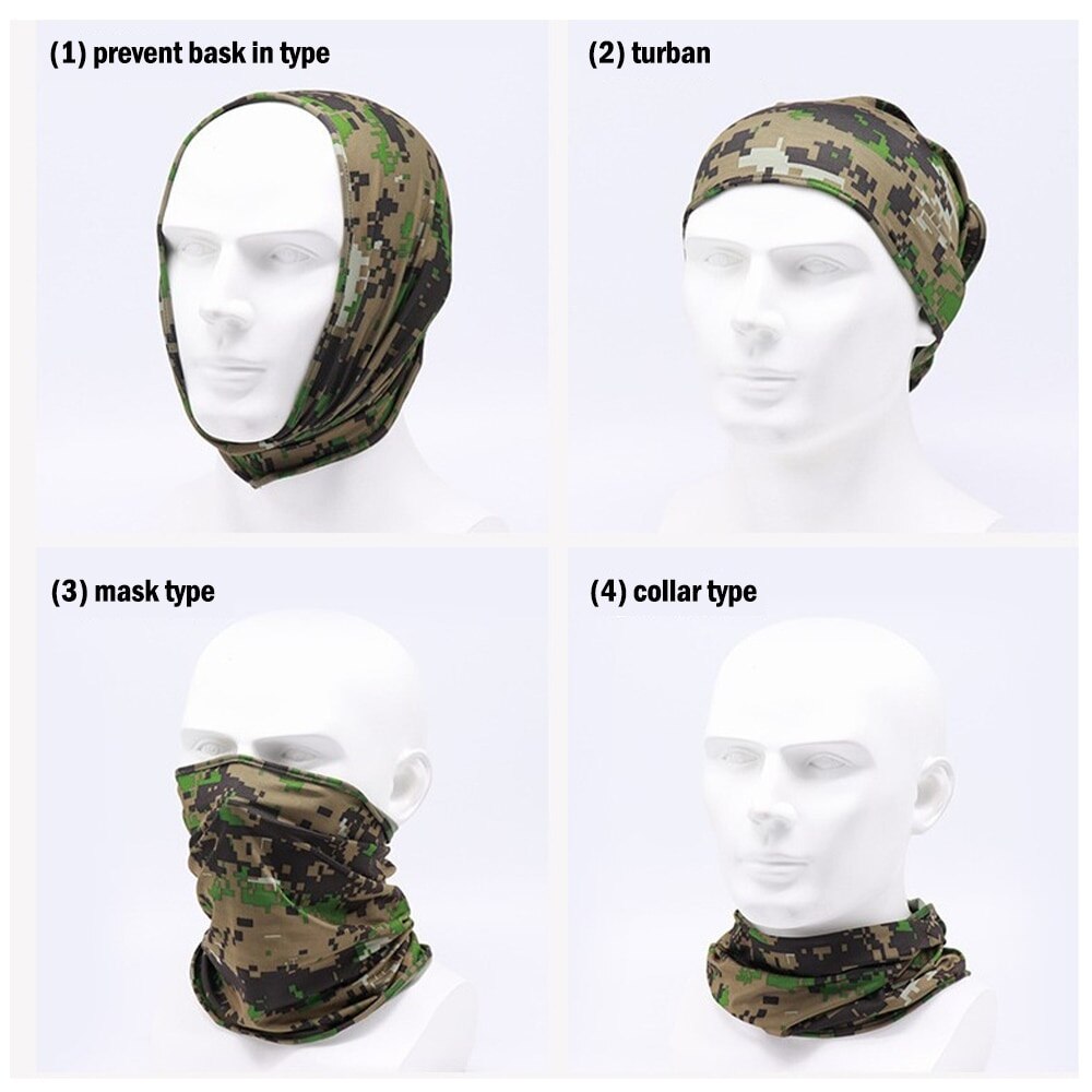 Sömlös magisk bandana hals damask sommar tunna rörformiga halsdukar solskydd ansikte pannband halsduk cykel män tryck casual
