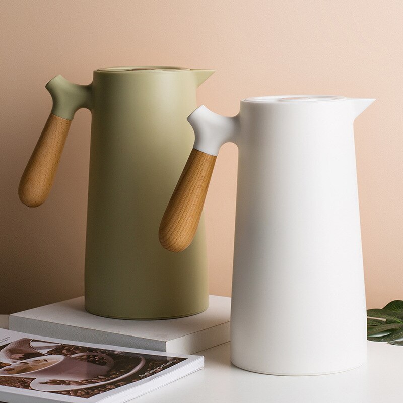 Nuovo Thermos per uso domestico in stile minimalista nordico Thermos per rivestimento in vetro forniture per cucina giapponese doppio Thermos da 1L caffettiera