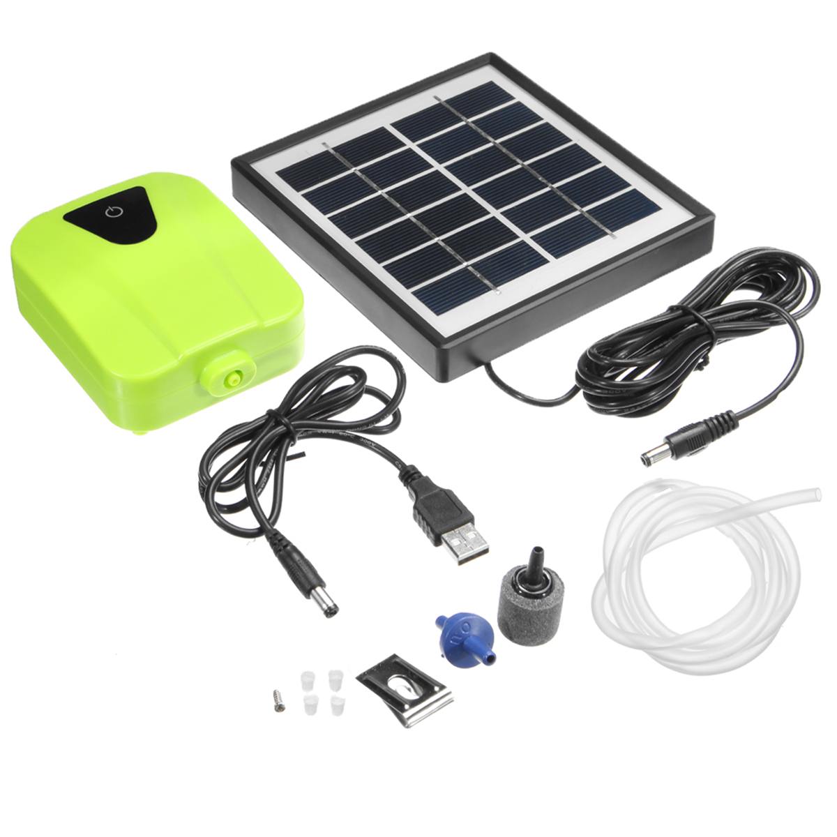 Solar Powered Oxygenator Oxygen Aerator Fish Tank Pond Pool Aquarium Air Pump Garden Fountain Water Pump