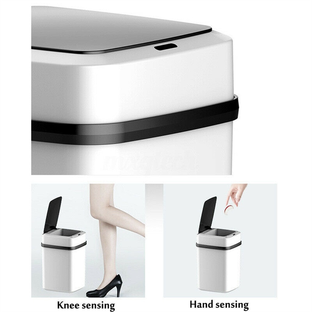 10L Automatic Smart Auto Sensor Dustbin Trash Can Waste Bin Kitchen Garbage AA Battery(Not Include) Intelligent auto induction