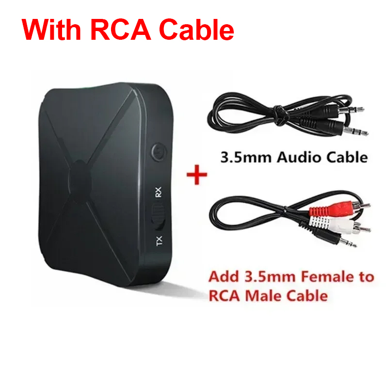 2-in-1 Bluetooth 5.0 zenderontvanger 3,5 mm AUX aptX draadloze audioadapter met lage latentie voor tv smartphones laptops headsets