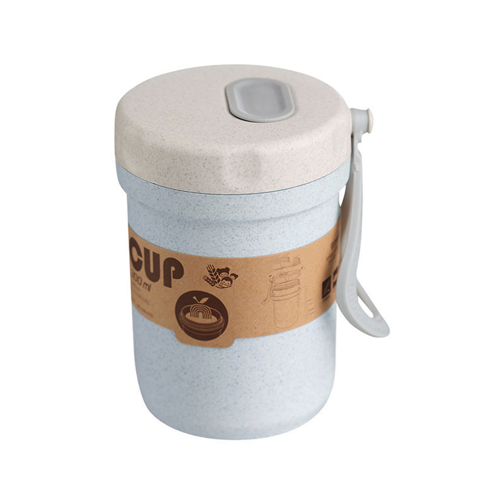 Draagbare Tarwe Stro Lunch Ontbijt Drinken Pap Cup Ademend Verzegelde Soepblikken Te Werken Soep Cup Creatieve Lunchbox: XQ2650