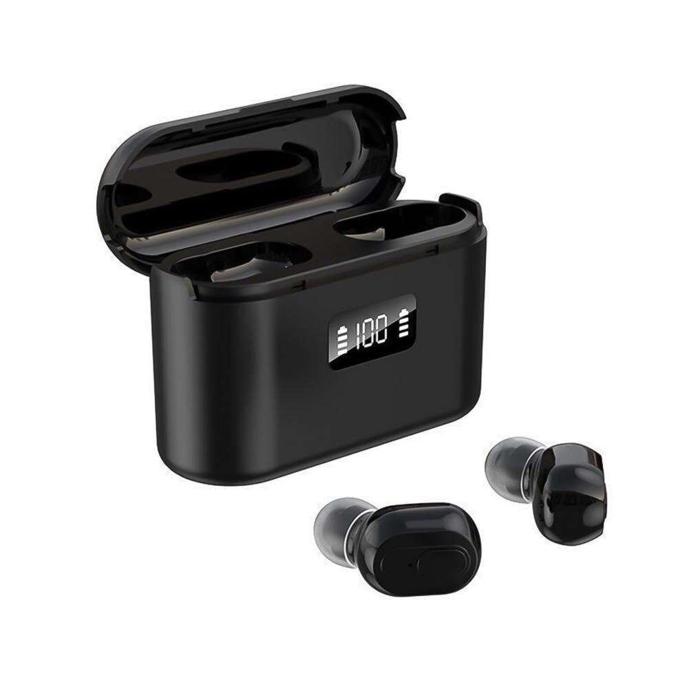 J21 TWS Wireless headphones 5.1 Earphone Noise Cancelling Headset Stereo Sound Music In-ear Earbuds For Android IOS smart phone: Black