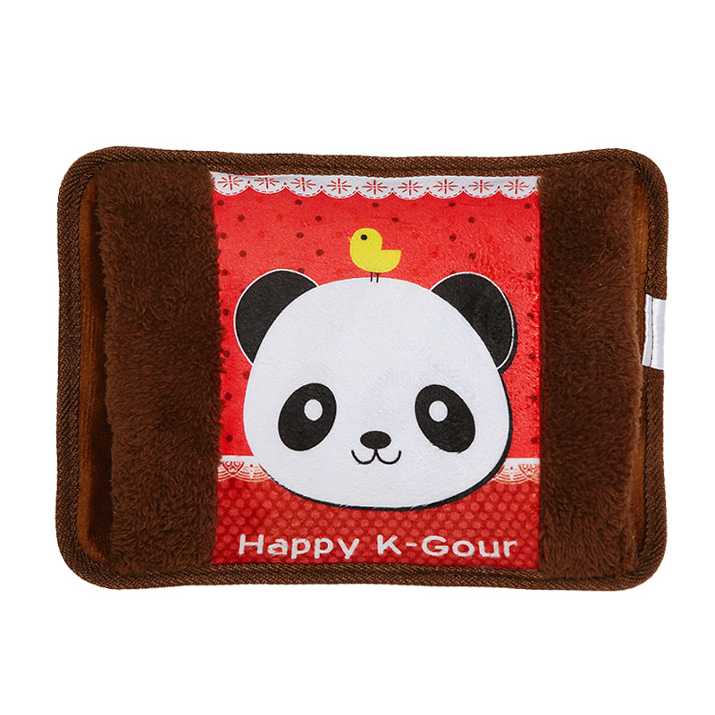bolsa de agua bolsa agua calientamanos bolsa Enchufe de la UE Calentador de manos Paquete de calor Linda bolsa de agua eléctrica recargable Bolsa de agua reutilizable de pie: 9 Panda EU plug