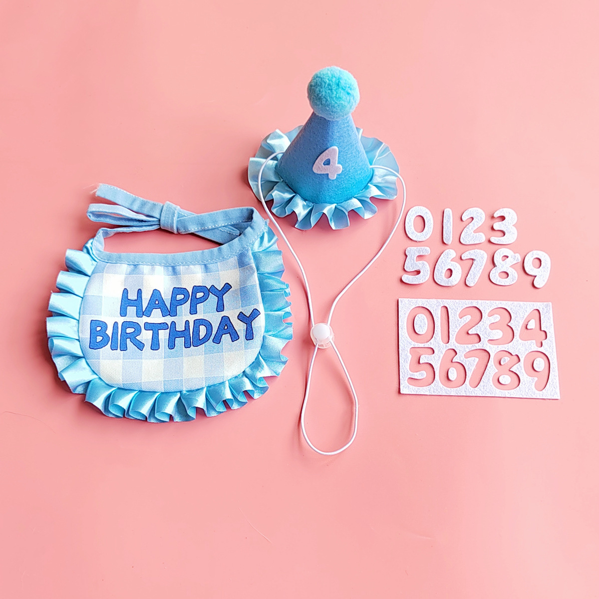 Gato aniversário cachecol chapéu conjunto cão festa de aniversário suprimentos cachecol para animais de estimação bonito filhote de cachorro chapéu de aniversário cachecol decoração para animais de estimação pequenos e médios: Borgonha