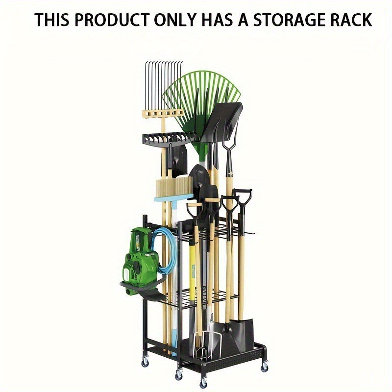 Garden Tool Organizer Garden Tool Stand Yard Tool Tower Rack for Garage Organization and Storage for Long-Handled Rakes Brooms