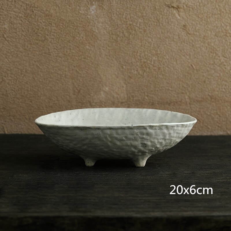 1 st stengods kokkärl sushi servis fruktskål fat dessert tallrik japansk stil fisk tallrik sallad tallrik binaural tallrik: E