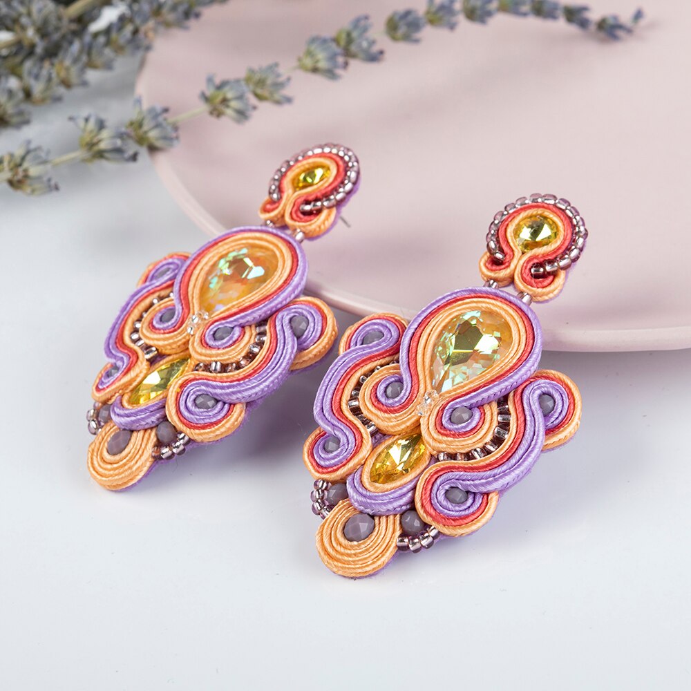 KPacTa Trendy kolczyki w stylu etnicznym wysokiej jakości luksusowe Rhinestone spadek kolczyki Brincos kobiece biuro biżuteria prezent 2021