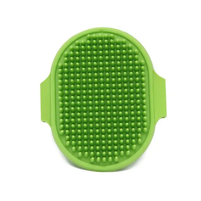 Escova de borracha macia para cães e gatos, pente de silicone para banho de animais de estimação, removedor de pelos, suprimentos para animais de estimação, equipamento de limpeza para lavagem de cães: Branco