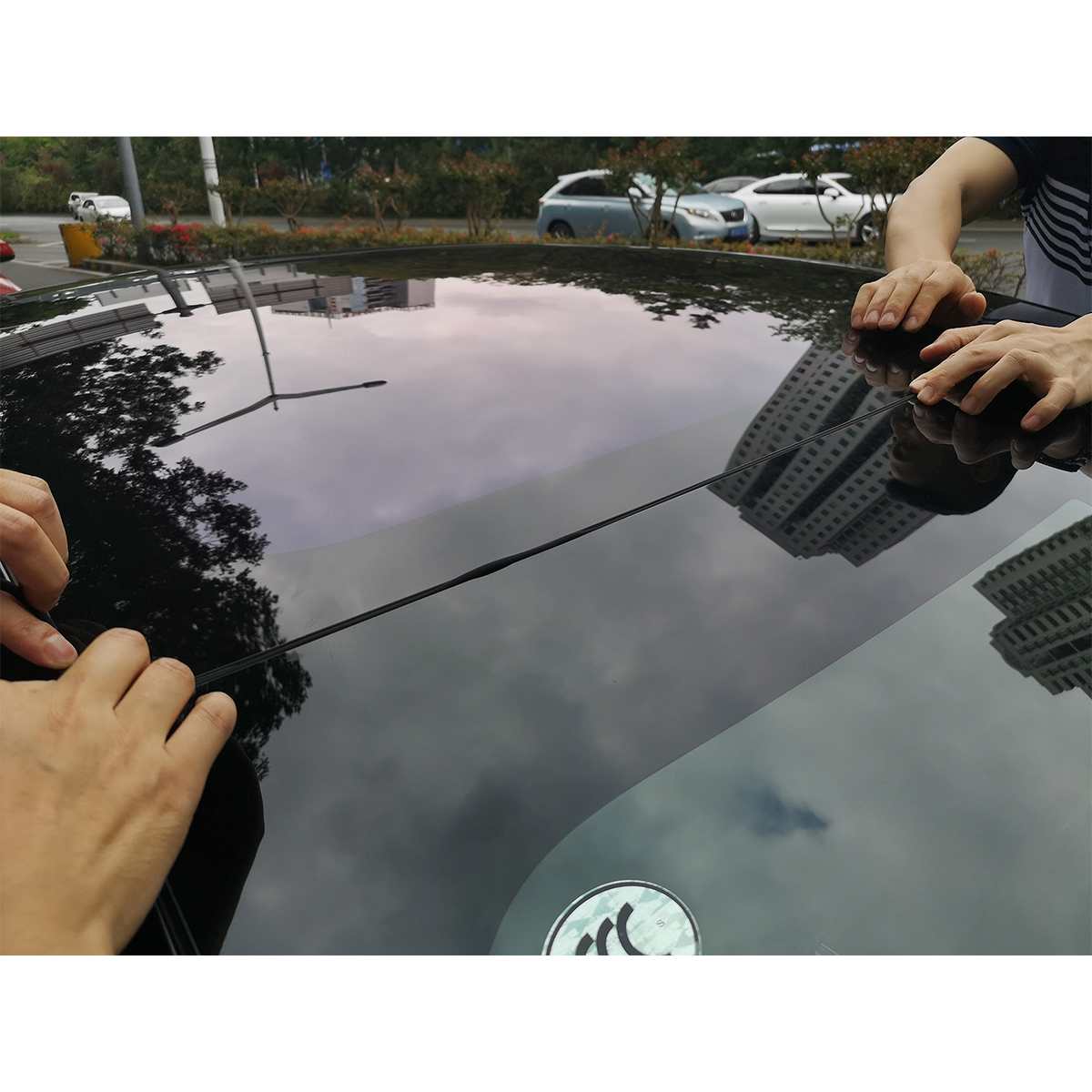 Takfönster glas tätningslist bil vindbrusreducerande kit tyst tätningslist kit biltillbehör till tesla modell 3