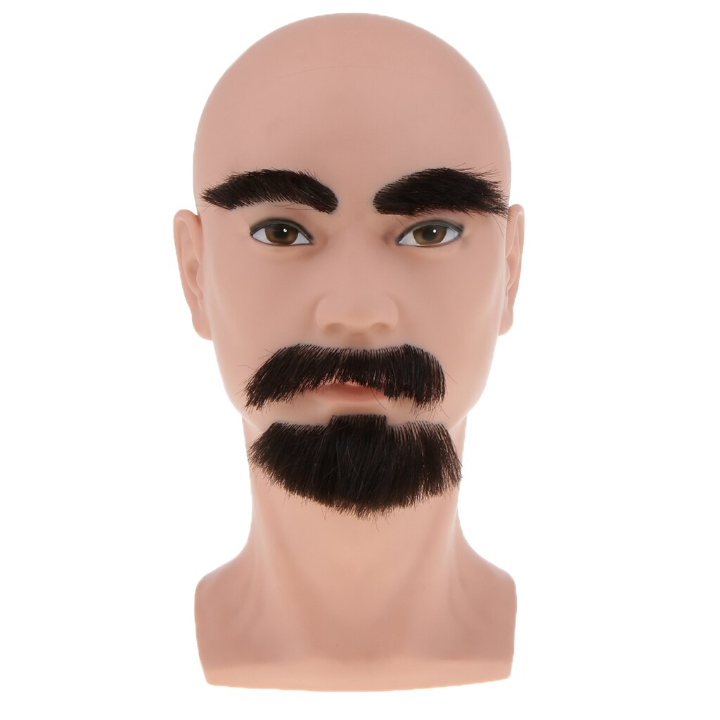 Male Cosmetology Mannequin Manikin Head with Beard for Wigs Making Glasses Hats Caps Display Short Beard