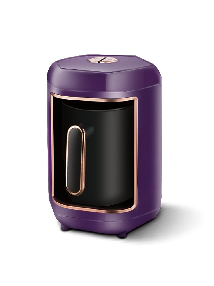 600W Automatic Turkish Coffee Maker Machine Cordless Electric Coffee Pot Food Grade Moka Coffee Kettle Portable travel EU: purple