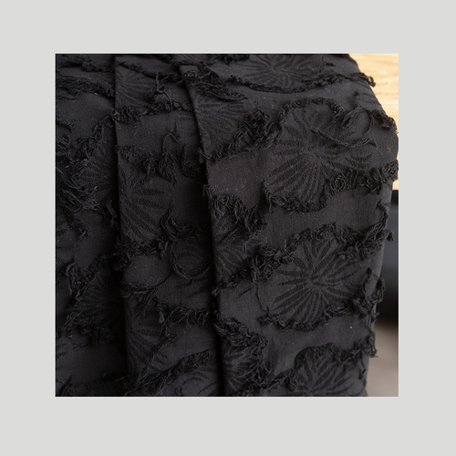 Katoenen En Linnen Tas Met Kwastjes Diy Stof Linnen Jacquard Donkere Bloem Handgesneden Jas Rok Kleding Stof: Rose Rood