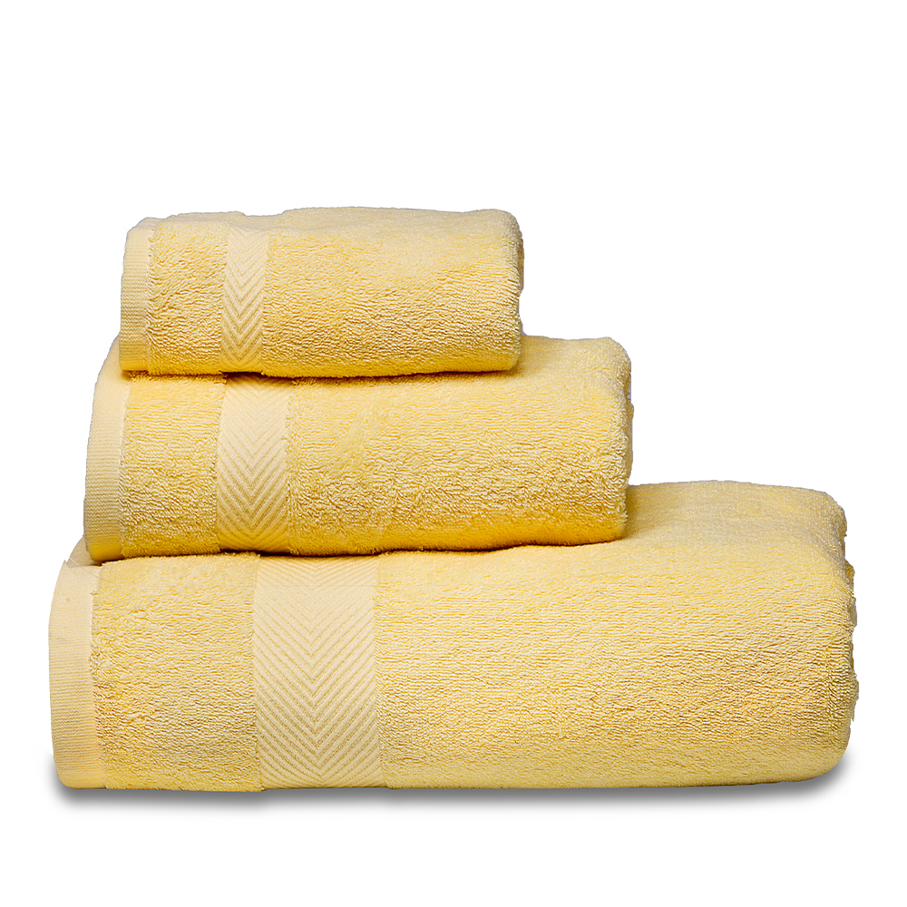 SEMAXE Soft Towels Set Cotton,Bath Towel, Hand Towel,Washcloth,Highly Absorbent, Hotel For Bathroom. yellow,Sell: Yellow