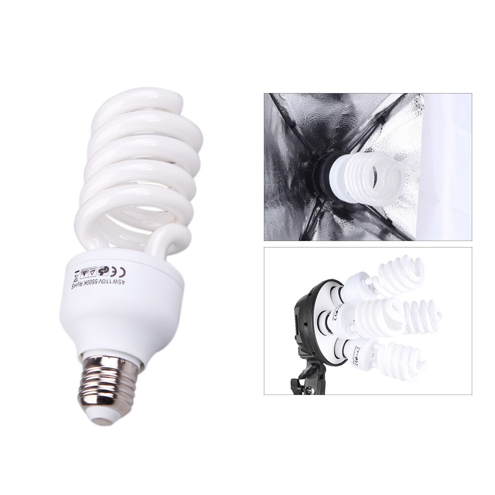 Andoer E27 220V 5500K 45W Photo Studio Lamp Video Fotografie Daglicht Licht Lamp