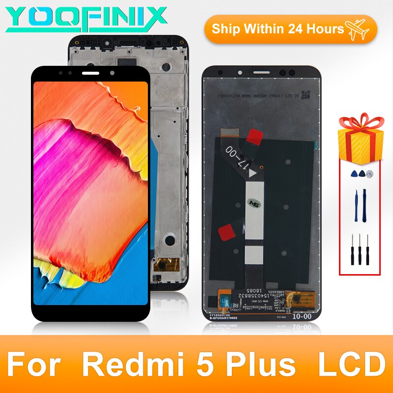 Pantalla táctil LCD Original de 5,99 pulgadas para Xiaomi Redmi 5 Plus, piezas de repuesto de digitalizador, para Redmi MEG7