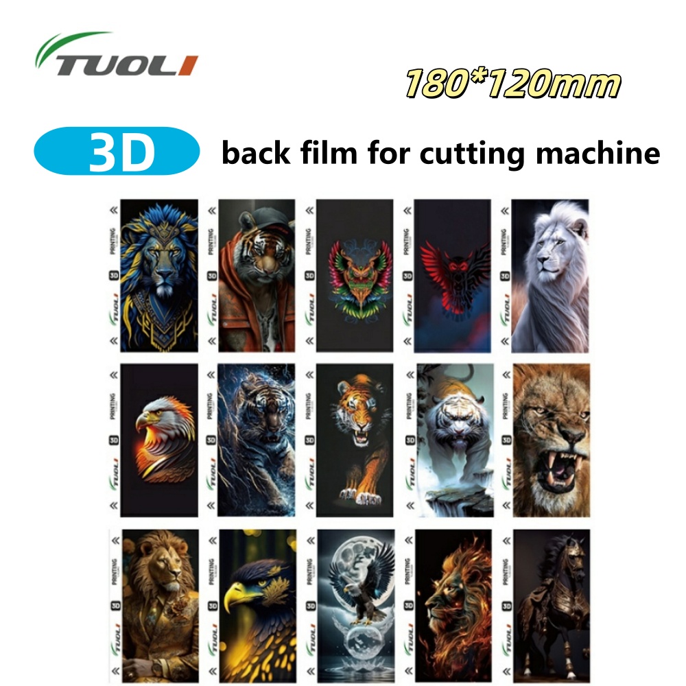 TUOLI 3D Animal película protectora trasera pegatina de teléfono cubierta de hoja para teléfono inteligente piel TL168 TL568 TL518 TL168Plus máquina cortadora