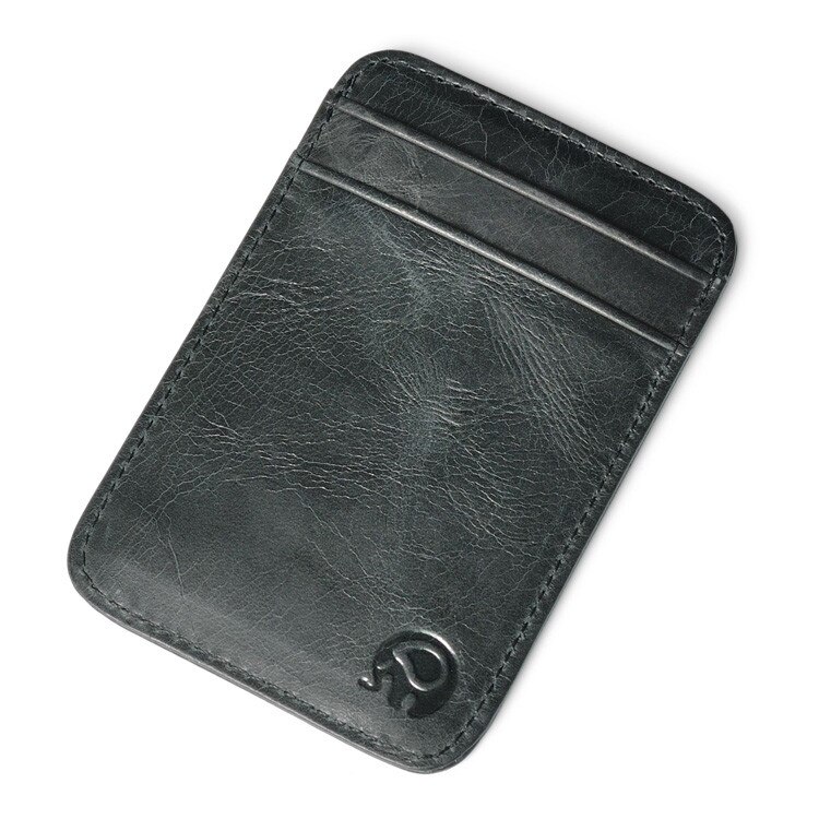 Slim Credit Holder Card Vintage Retro Mini ID Holders Business Credit Card Holder Leather Slim Bank Case Purse Wallet M