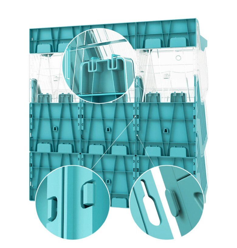 CellDeal Large Thick Plastic Shoe Box Detachable Folding Shoe Boxes Storage Shoe Cabinet Shoe Storage Shoe Organizer Shoe Rack