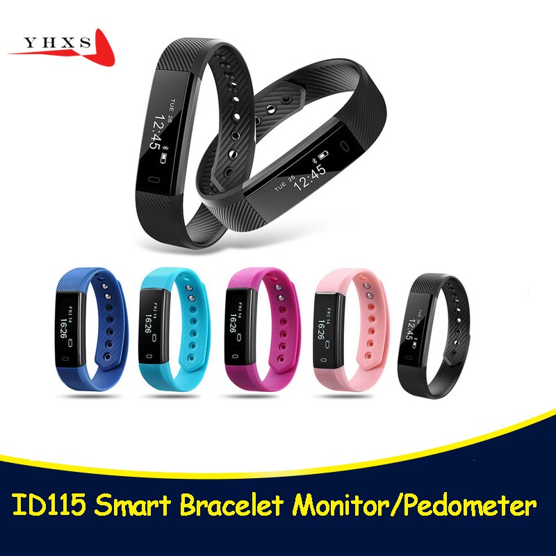 Slimme armband, fitnesstracker, stappenteller, activiteitenmonitor, wekker, trilarmband voor iphone, pk, fitbits mi-band