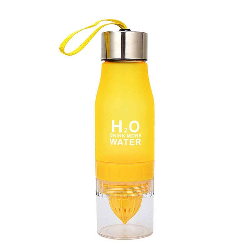 Z30 650Ml Outdoor Sport Reizen Lichtgewicht Citroen Water Fles Zetgroep Sap Fruit Pulp Water Flessen Voor Gezond Drinken: Yellow
