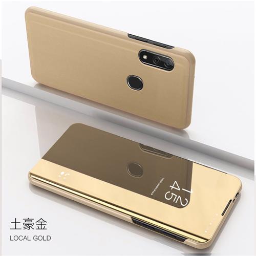 For ZTE V10 Vita Case Luxury Smart Mirror Flip Cover On ZTE V10Vita Accessory For ZTE Blade V10 Vita 6.26 inch Fundas Coque: Golden