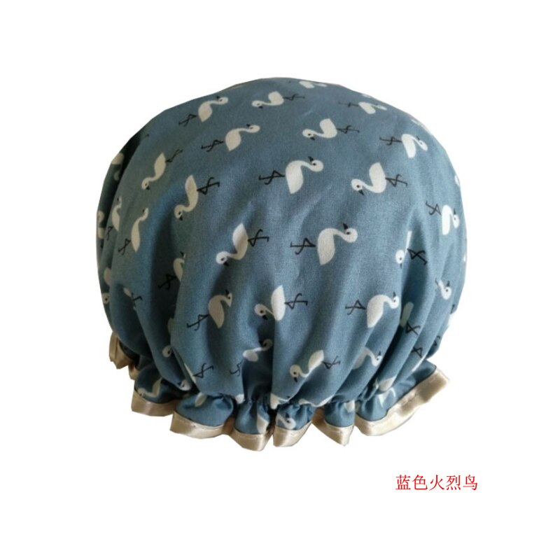 Chapeaux de douche étanches pour adultes | Produits pour salle de bain, chapeau de cuisine anti-poussière, ensemble capuche anti-fumée, shampooing capuchon de douche épais mignon: 4