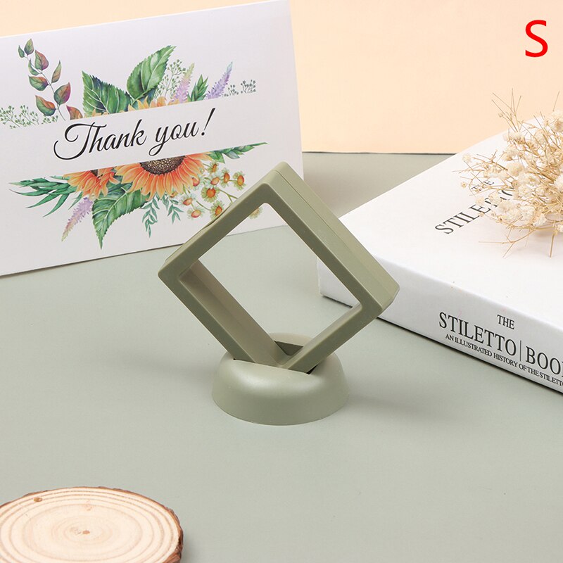 Cadre photo flottant 3D, boîte d&#39;ombre, présentoir de bijoux, support de bague et pendentif, protéger les bijoux, étui de présentation en pierre: GNS