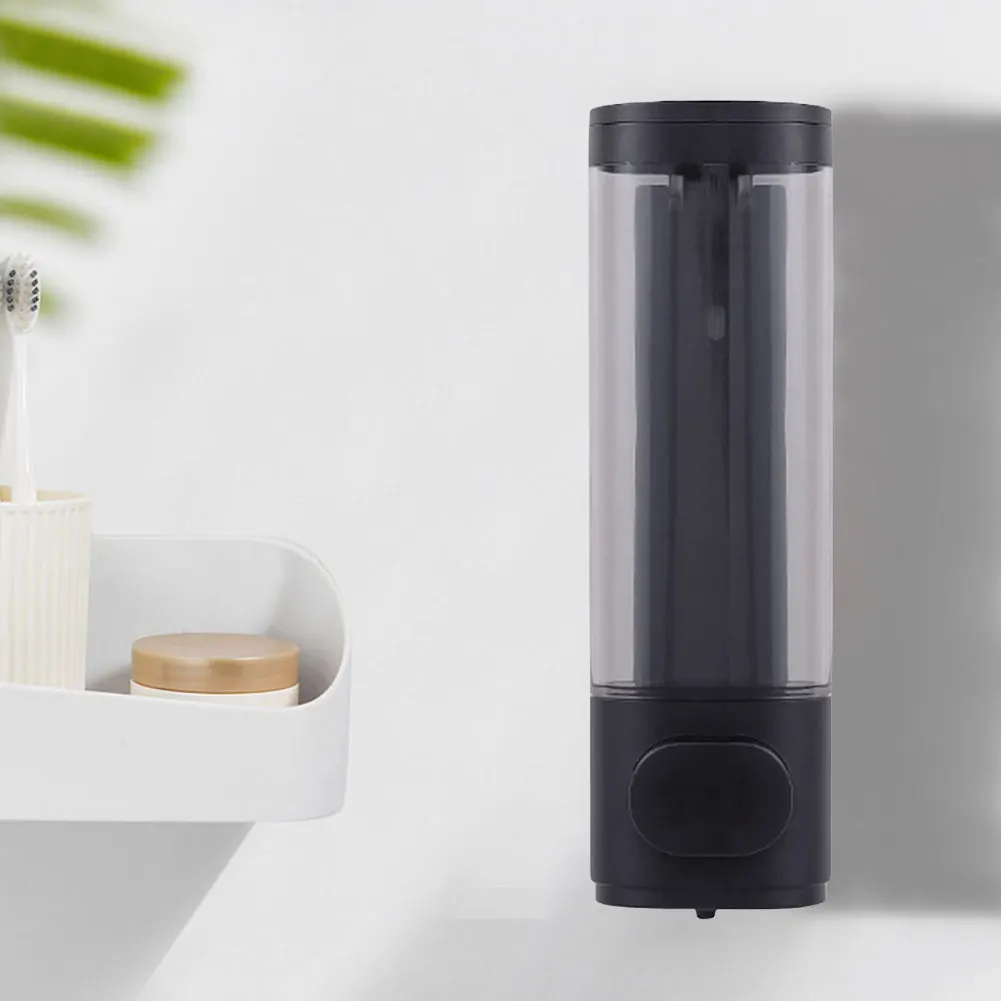 300ML Soap Lotion Dispenser Wall- Mounted Manual Liquid Dispenser Refillable Soap Dispenser for Kitchen Bathroom Washroom