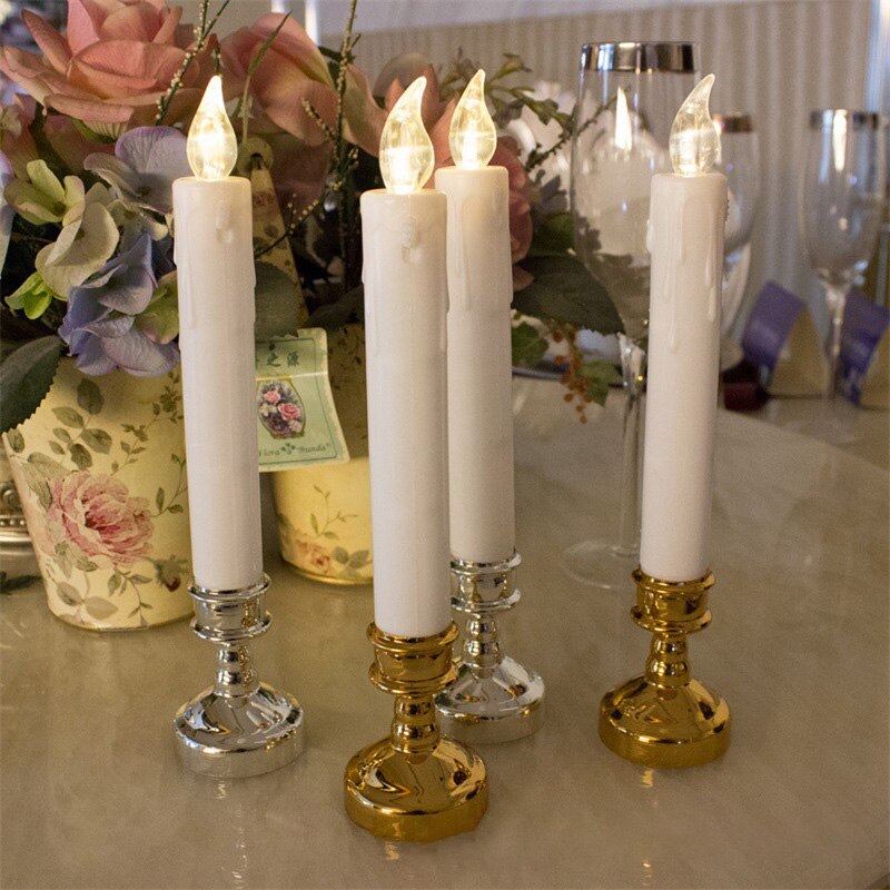 Battery Power LED Candle Stick Light Flameless Flickering Tealight Party Xmas