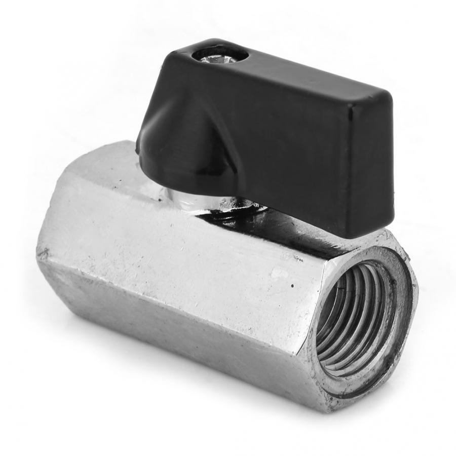 1Pcs G1/4 Ball Valve Mini Brass Plated Chromium Female Thread Ball Valve with Straight Handle