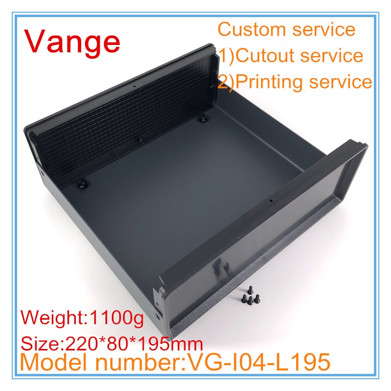 1 stks/partij Iron metal project box 220*80*195mm ABS plastic panelen behuizing case diy voor power supply apparatuur