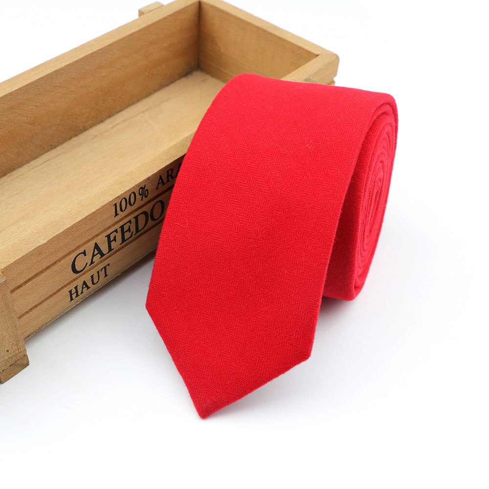Cravate à carreaux en laine et coton pour homme, vêtement de loisirs, couleur foncée, couleur unie, idéal pour les affaires
