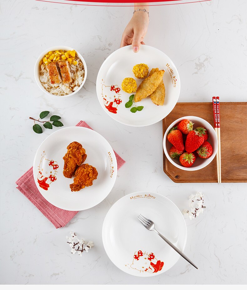 4 st kitty keramik skål maträtt frukost koreansk skål soppskål dessert skål barn porslin kök hushållsservis