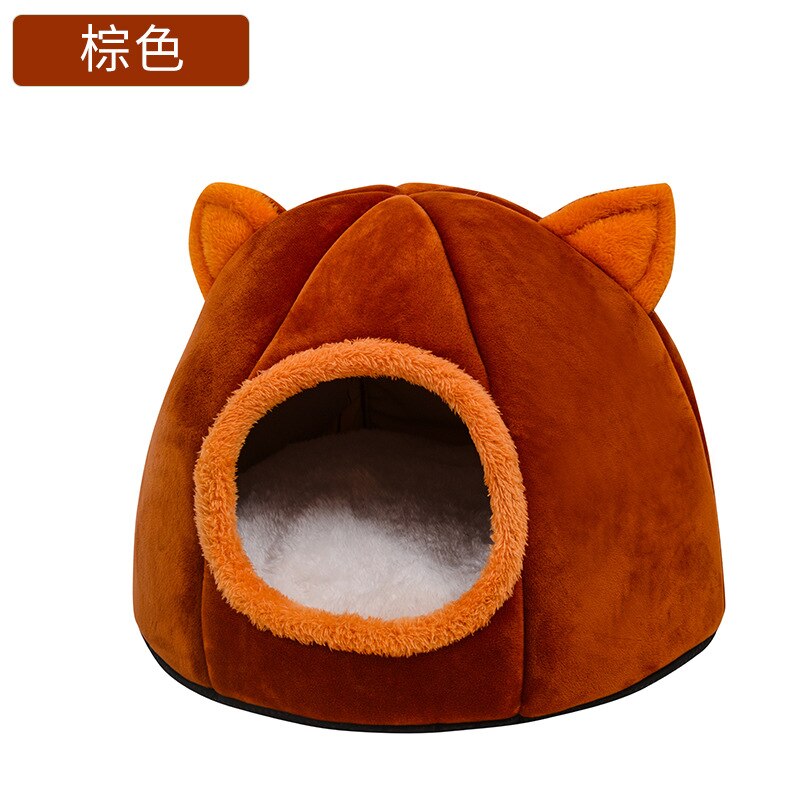 Deep Cave Bed For Cats Small Dogs Bed Cat's House Cat Bed Cat House Cats Accessories Dog House Puppy Nest Pet Beds Dog Kennel: D / 32cmX32cm