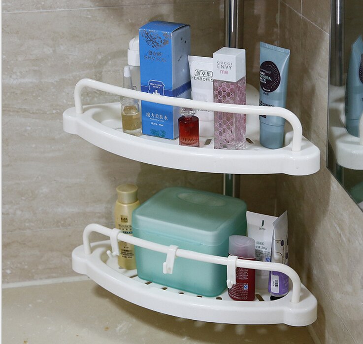 Stainless steel Bathroom Shelf telescopic rod 254-304cm No Punching Shower Caddy Sheves Kitchen Storage Basket Shelves Shower