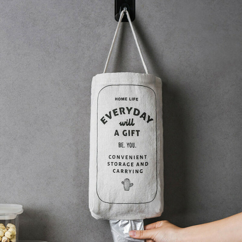 Plastic Bag Holder Dispenser Non-Toxic Hanger Storage Bag Garbage Trash Kitchen Organizer