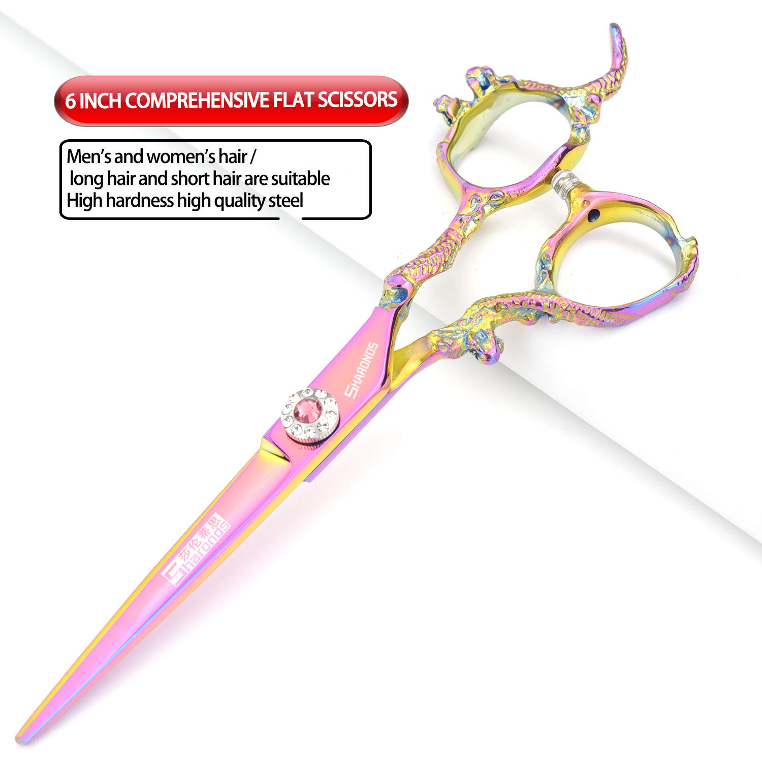 Tijeras de peluquero de 6 pulgadas y 7 pulgadas, tijeras profesionales japonesas de peluquería de acero 440C, herramientas de corte de adelgazamiento de cabello negro puro