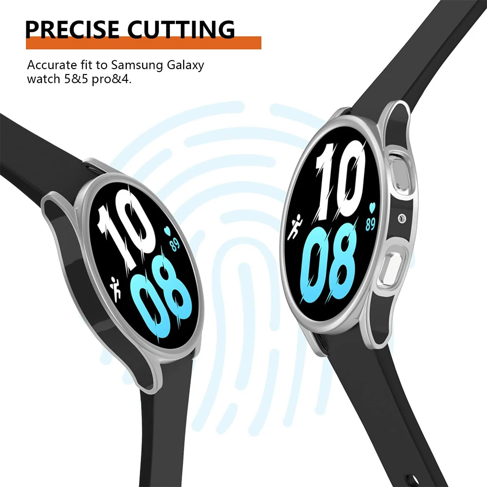 Case voor Samsung Galaxy Watch 5 40 mm 44 mm Screenprotector PC Hard Bumper Rondom Shell voor Galaxy Watch 5 Pro 45 mm Cover