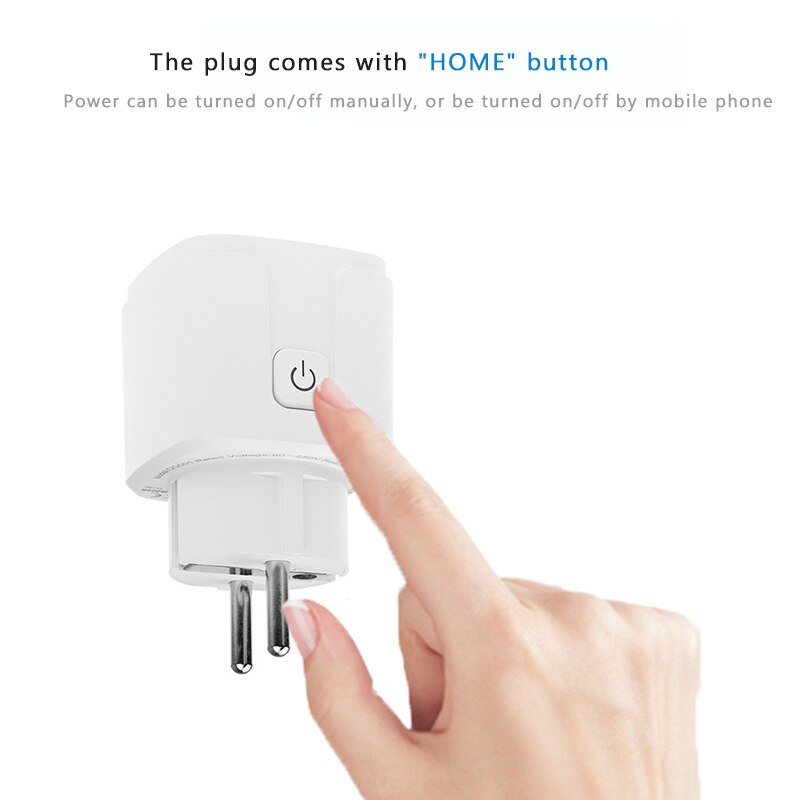 16A WiFi Smart Plug Electrical Socket Power Monitor Socket Outlet Tuya/smart life APP Remote Control Work With Alexa Google Home